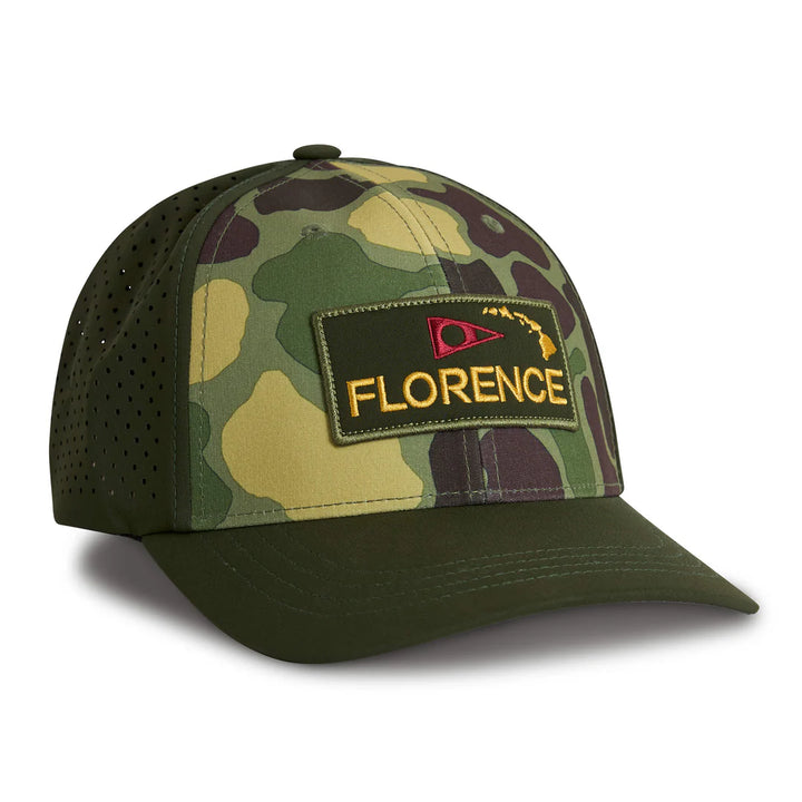 Florence Camo Airtex Trucker Hat