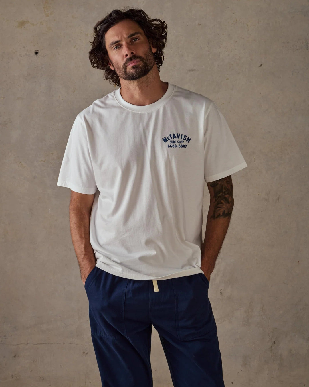McTavish Byron Bay Surf Shop Tee - Gowings Pacific Trader