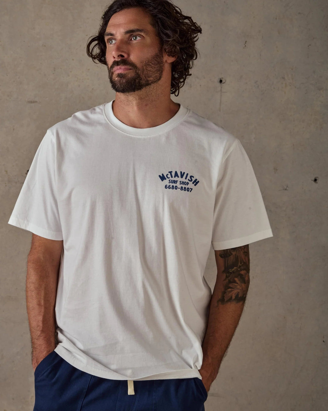 McTavish Byron Bay Surf Shop Tee - Gowings Pacific Trader