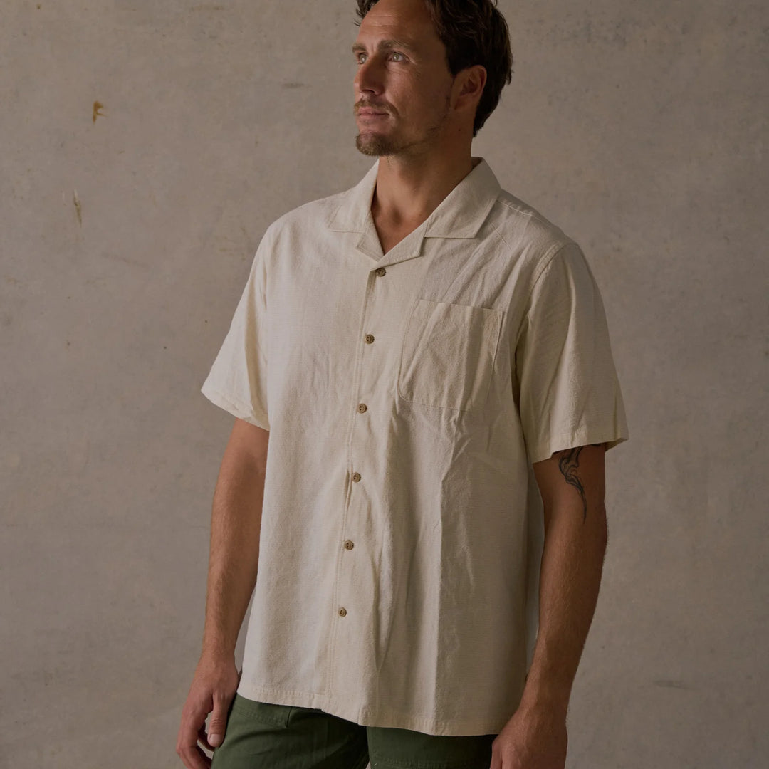 Linen Camp Collar Shirt