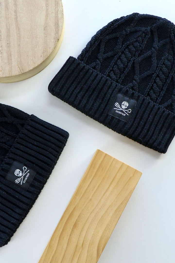 Jolly Roger Cable Knit Beanie