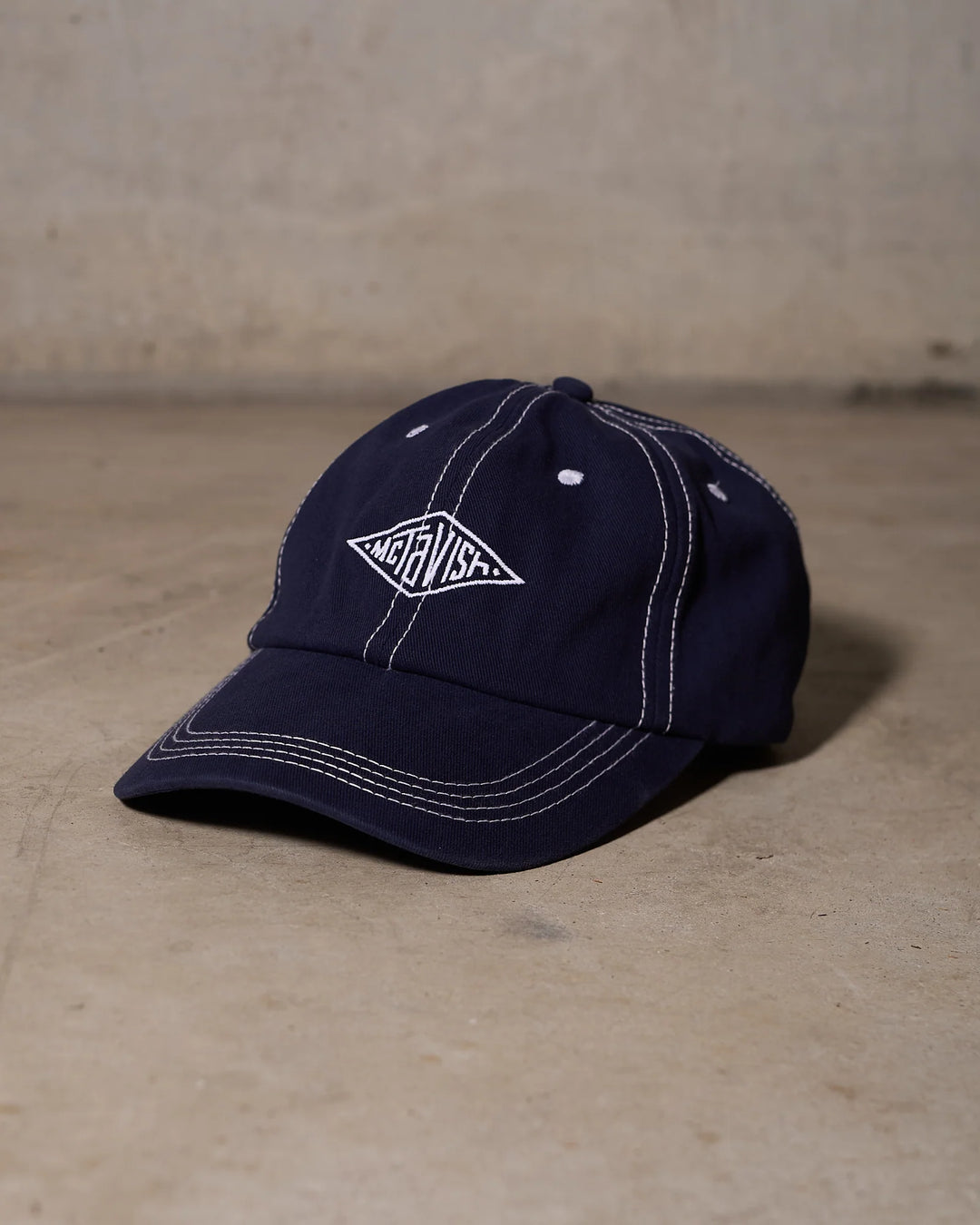 McTavish Stitched Diamond Cap Dark Blue