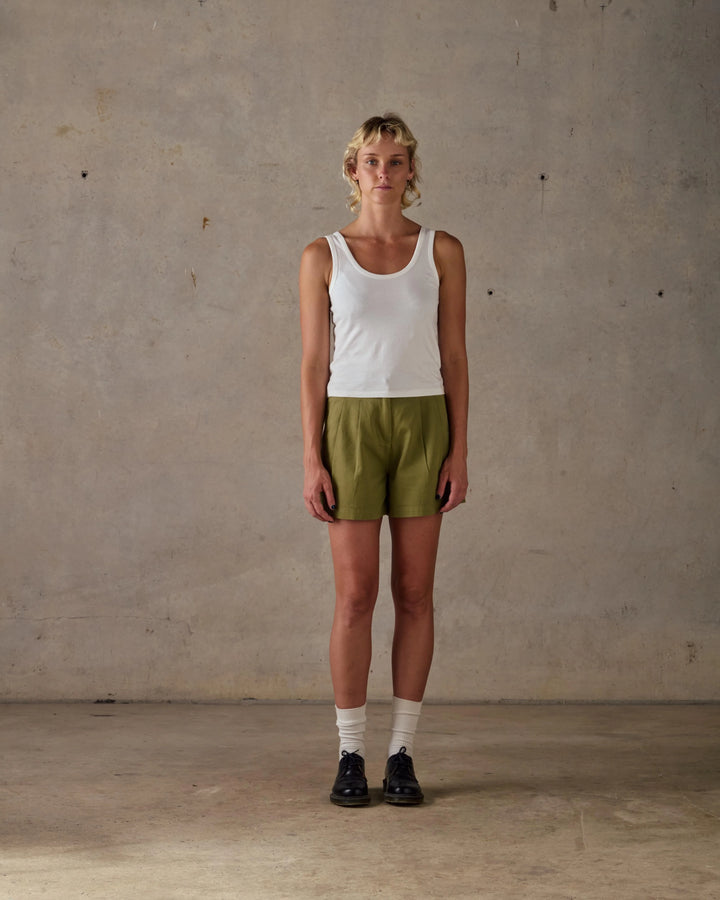 McTavish Double Pleated Twill Shorts