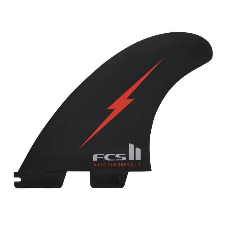 FCSII Nathan Florence PC Tri Fins Red Bolt Large