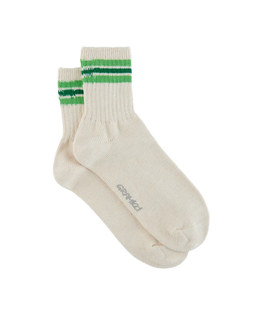 Hemp Blend Stripe Socks - Forest