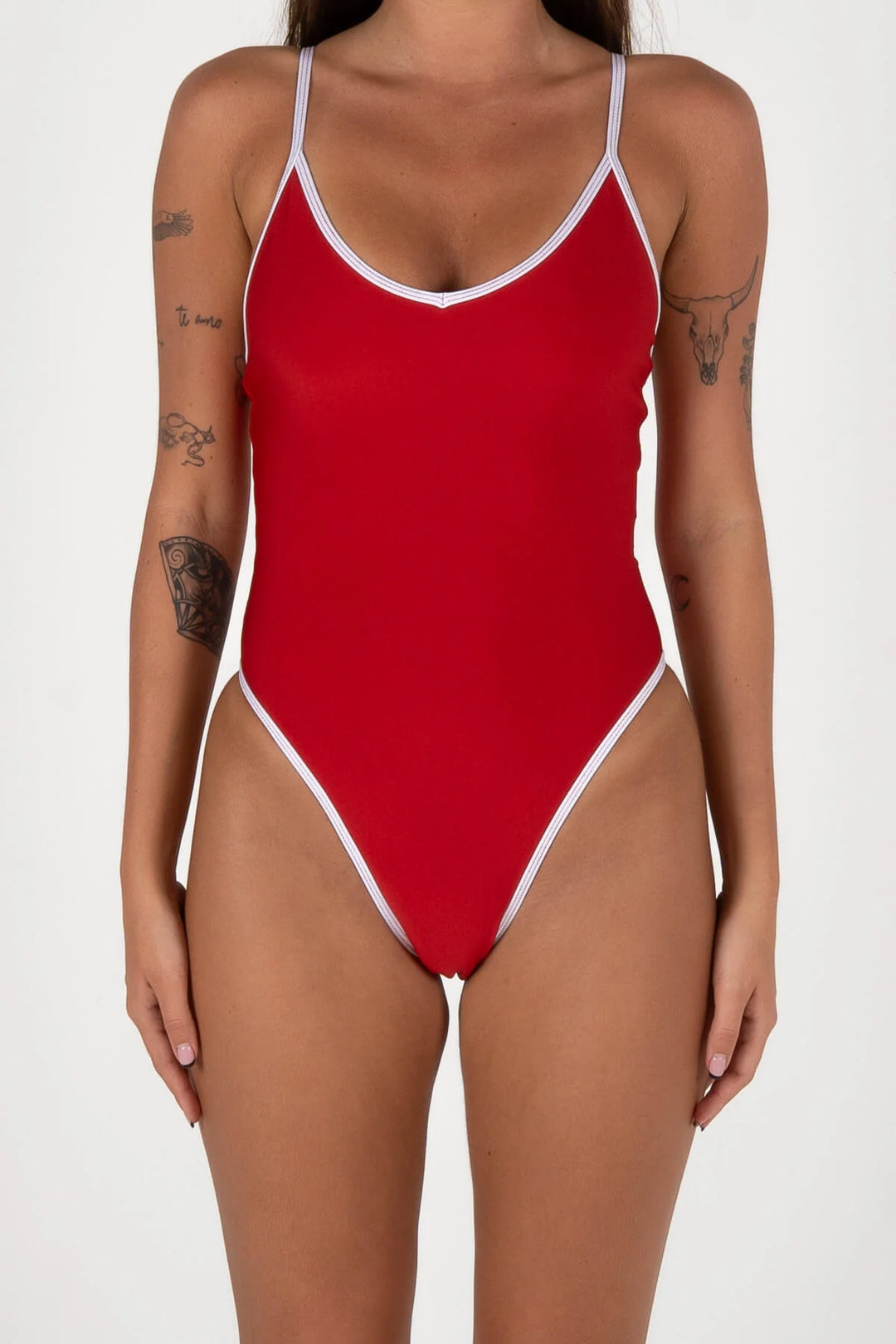 Inner Relm Poolside One Piece | Red