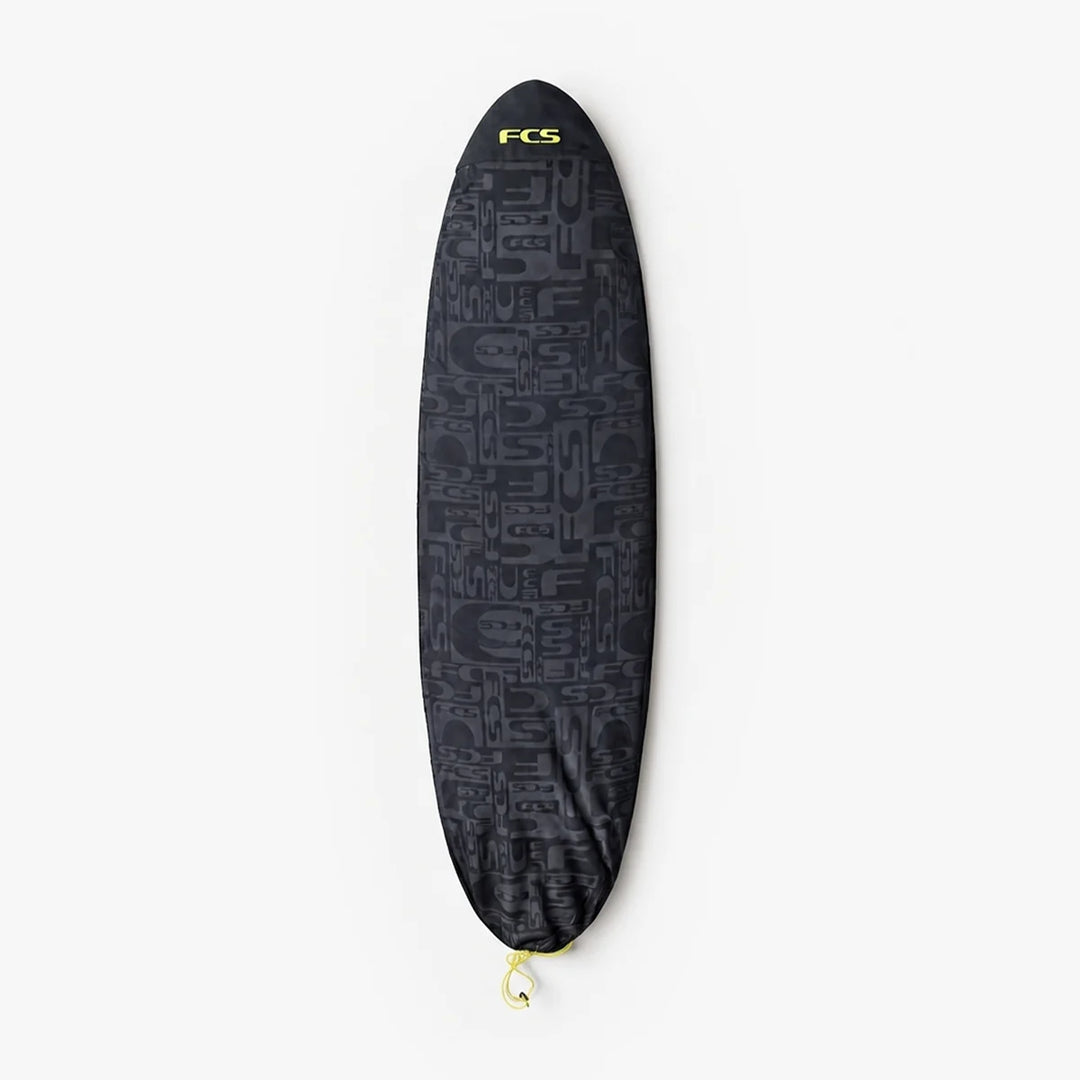 FCS Stretch Mid Length Cover - Black Yellow