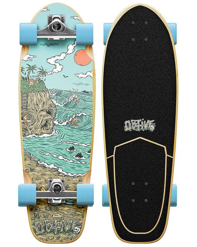 OBfive 28" Skull Island Grom Surf Skate - Gowings Pacific Trader