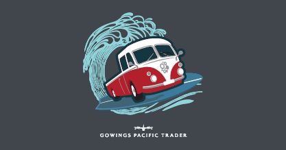 Gowings Pacific Trader Stubby Cooler - Gowings Pacific Trader