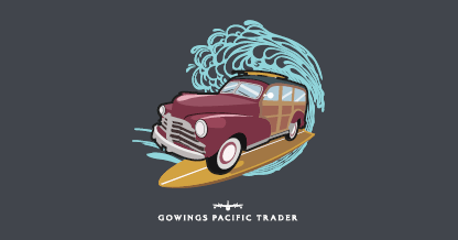 Gowings Pacific Trader Stubby Cooler - Gowings Pacific Trader