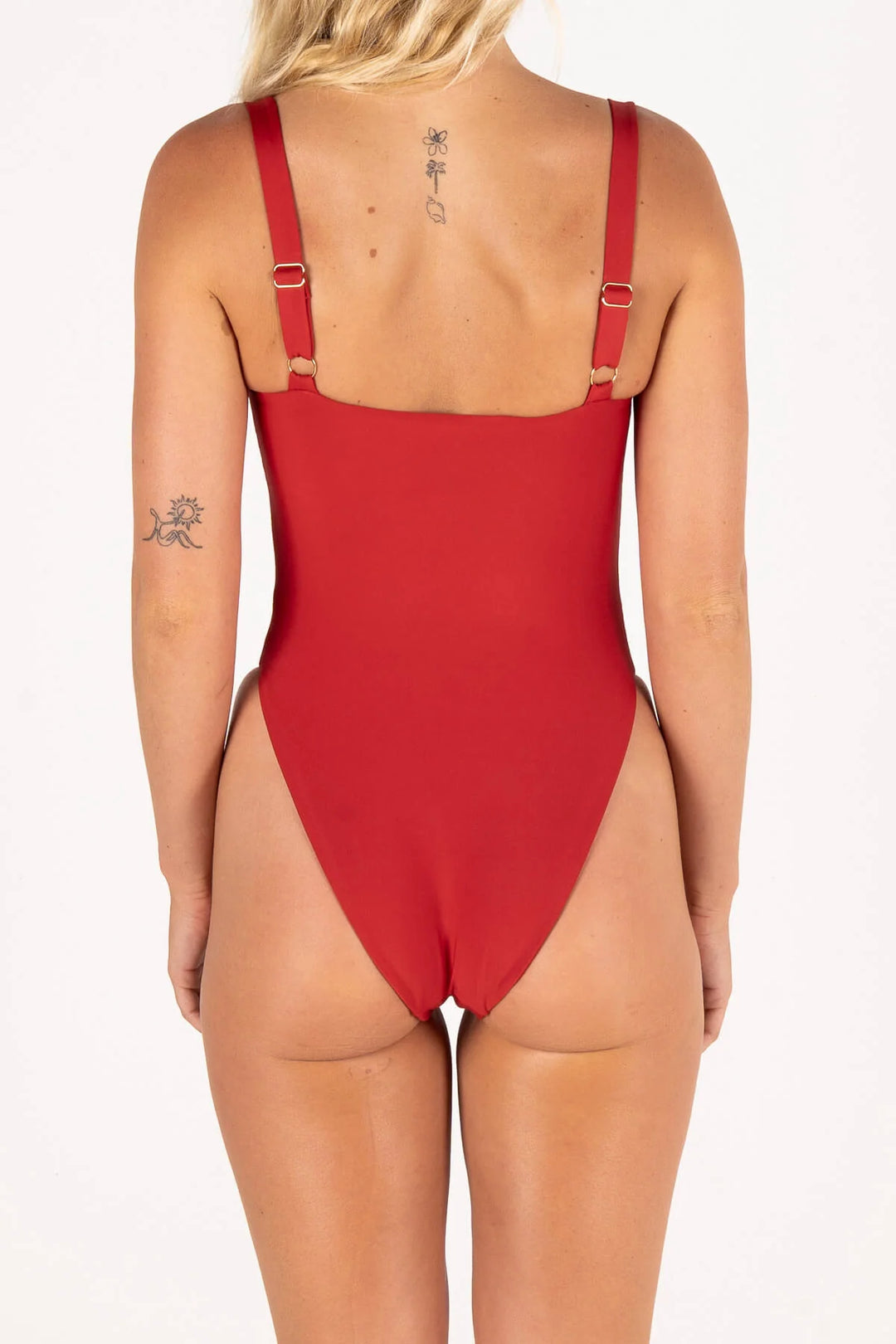 Inner Relm Sundeck One Piece Red